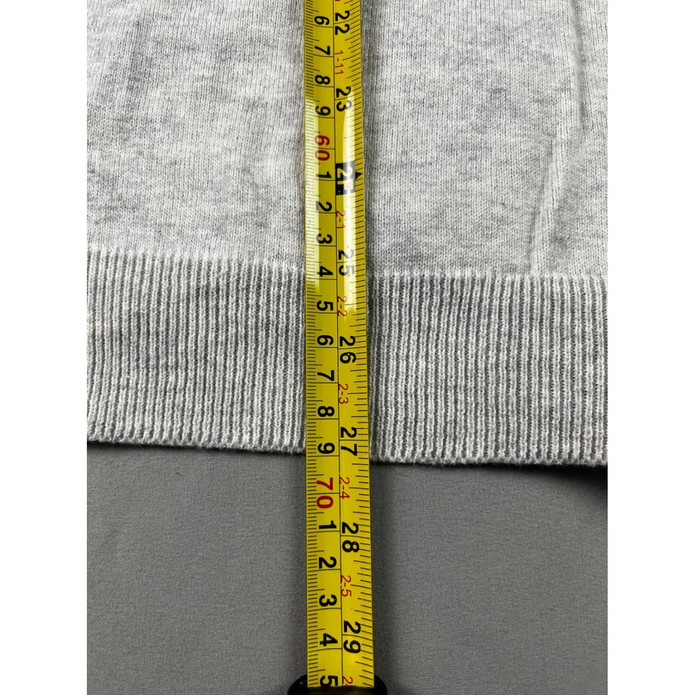 J.Crew Mens V-Neck Sweater Size Large Cotton Cashmere Gray Lightweight Grandpa - Picture 4 of 8